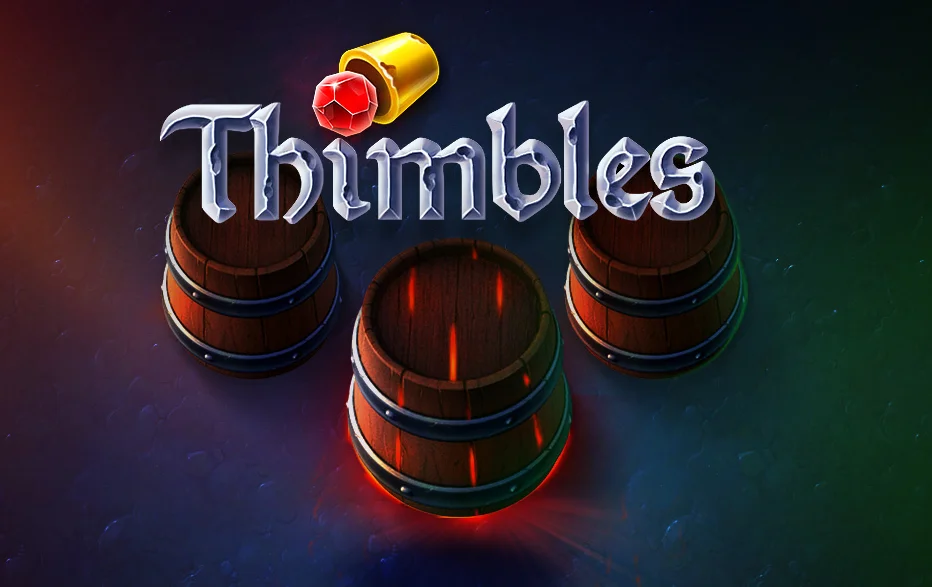 Thimbles game - victory depends on the attentiveness of the player